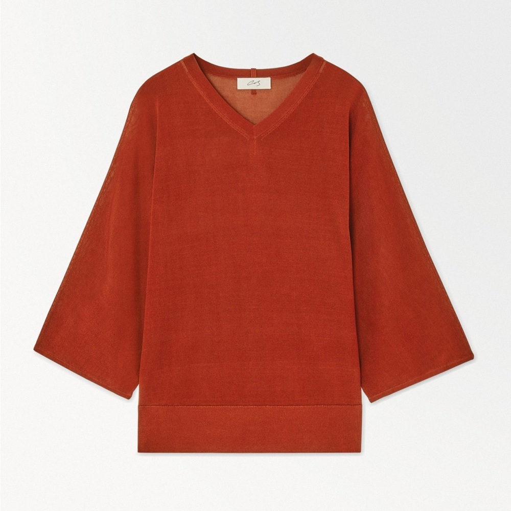 COS THE FLUID KNITTED T-SHIRT with THE FLARED KNITTED MAXI SKIRT set